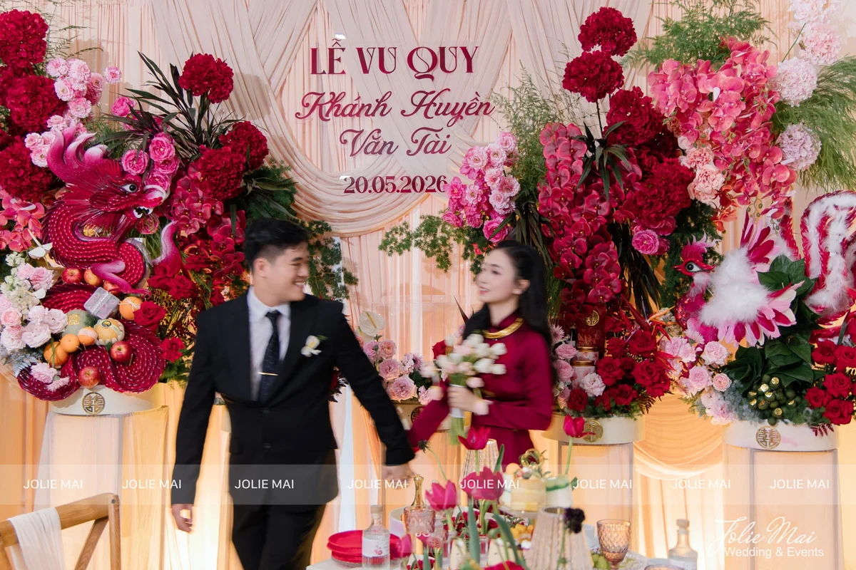 Chi tiết hạng mục gói 30 triệu - trang trí cưới Nha Trang chi tiết backdrop sân khấu trang trí tiệc cưới Nha Trang gói 30 triệu