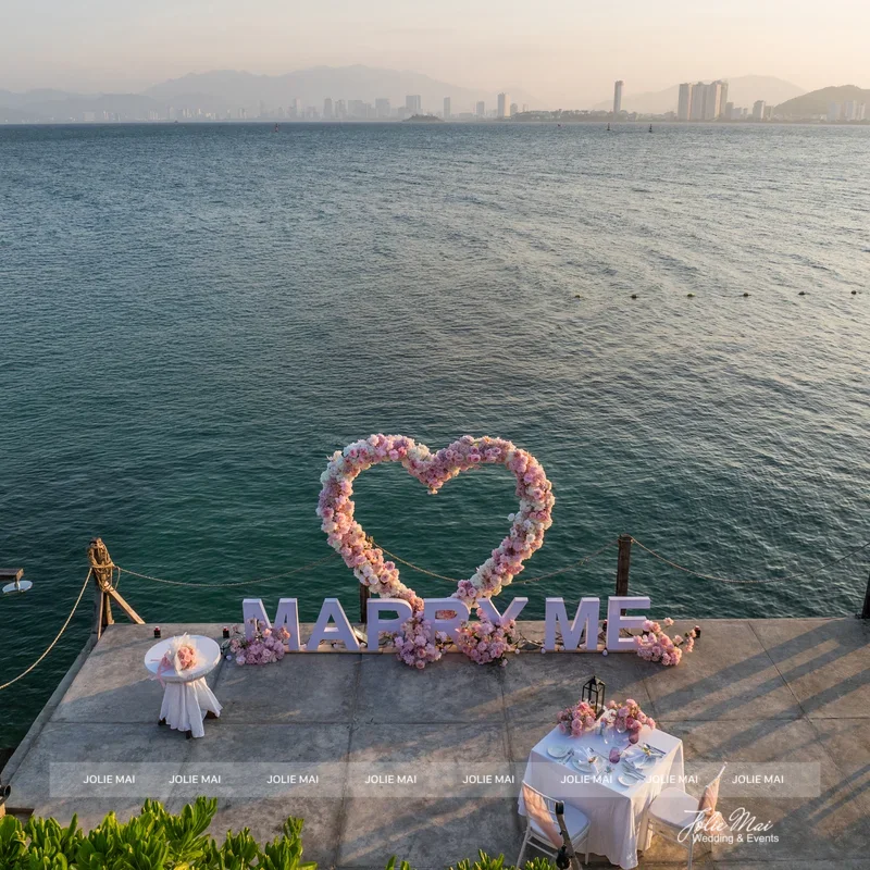 beach proposal Nha Trang beach proposal Nha Trang - bird eye view setup