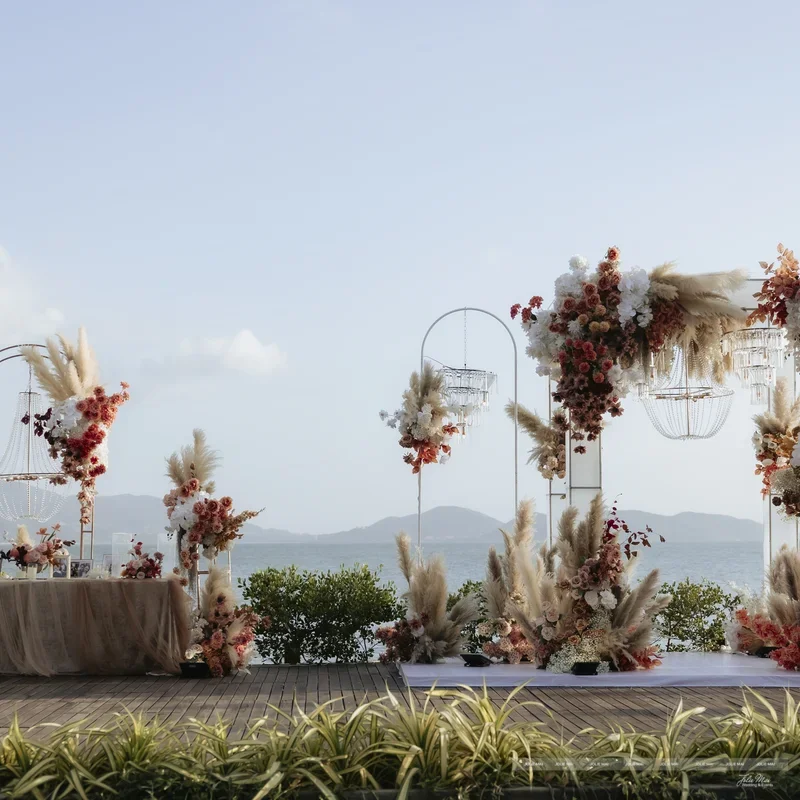 beach wedding Nha Trang — Joie Mai Wedding & Events beach wedding Nha Trang guest seating outdoor